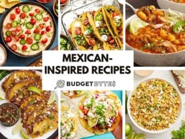 A collage of Mexican-inspired recipes.